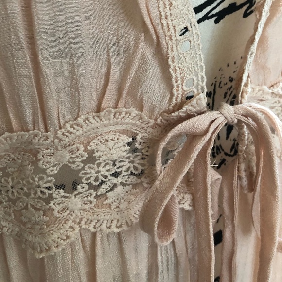 EMBELLISHED BLUSH MAXI DUSTER NWT - Picture 6 of 9
